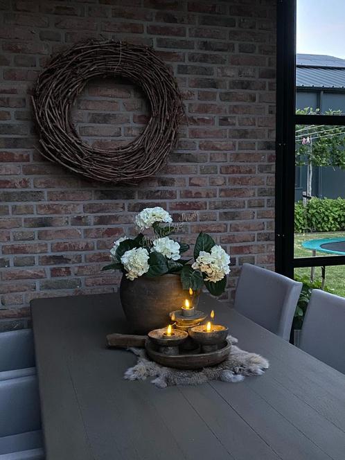 Solar LED waxinelichtjes Olive - 3 stuks, Huis en Inrichting, Woonaccessoires | Kandelaars en Kaarsen, Nieuw, Ophalen of Verzenden