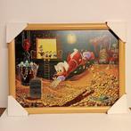 Dagobert Duck 44cm bij 34cm in lijst met  glas, Verzenden, Gebruikt