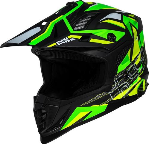 IXS iXS363 2.0 Zwart Geel Crosshelm, Motoren, Kleding | Motorhelmen, Offroadhelm, Heren, XXL, Nieuw met kaartje, Overige merken