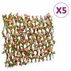 vidaXL Kunstplant klimop latwerk 5 st uittrekbaar 180x60 cm, Tuin en Terras, Verzenden, Nieuw, Kunststof, Minder dan 1 meter