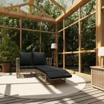 vidaXL 2-delige Loungeset met kussens poly rattan grijs, 2 zitplaatsen, Nieuw, Loungeset, Verzenden