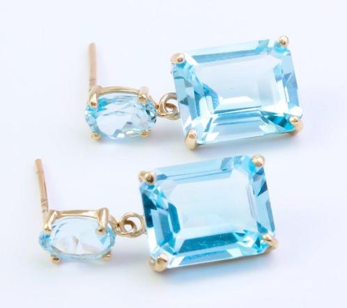 Zonder Minimumprijs - Oorbellen - 14 karaat Geel goud Topaas, Sieraden, Tassen en Uiterlijk, Oorbellen