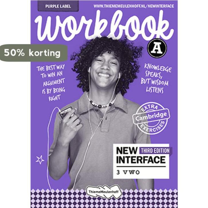 3 vwo / New Interface / Werkboek + totaallicentie, Boeken, Schoolboeken, Zo goed als nieuw, Verzenden