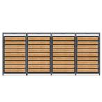 Kliko Omkasting 265cm RVS | Houtlook | OP=OP, Tuin en Terras, Bladblazers, Met zuigfunctie, Nieuw, Ophalen of Verzenden, Accu