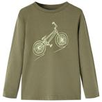 vidaXL Kindershirt met lange mouwen 104 kakikleurig, Verzenden, Nieuw