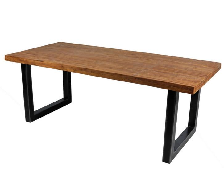 Eetkamertafel gerecycled teak, Huis en Inrichting, Tafels | Eettafels