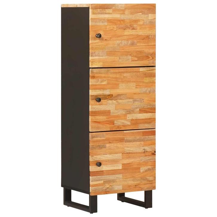 vidaXL Opberg Highboard Bruin 40 x 33 x 110 cm Massief Mango, Huis en Inrichting, Woonaccessoires | Cd- en Dvd-rekken, Nieuw, Verzenden