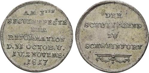 Zilverjeton auf die Reformation 1817 Schweinfurt Stadt:, Postzegels en Munten, Penningen en Medailles, Verzenden