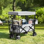 Inklapbare Bolderkar / Transportwagen - Max. 120 kg - Grijs, Caravans en Kamperen, Bolderkarren, Verzenden, Nieuw