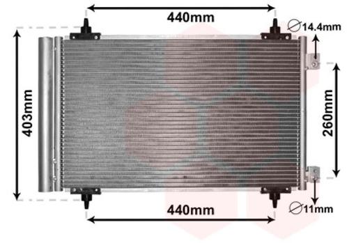 LUCHTCONDENSATOR VOOR CITROEN C8 EA/EB 2002-2014 0014008369, Auto-onderdelen, Airco en Verwarming, Nieuw, Ophalen of Verzenden
