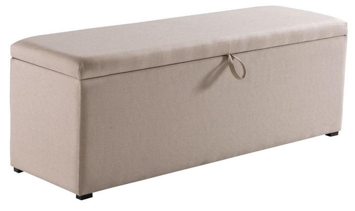 Ritz Opbergbank Creme & Grijs - diverse maten, Huis en Inrichting, Banken | Voetenbanken en Poefen, Nieuw, Verzenden