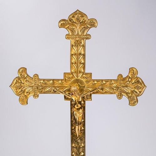 Altaar kruis, neogotiek, 19e-eeuw - Brons - 1850-1900, Antiek en Kunst, Kunst | Niet-Westerse kunst