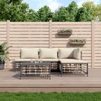 vidaXL 5-delige Loungeset met kussens poly rattan, Tuin en Terras, Tuinsets en Loungesets, Verzenden, Nieuw, Rotan, Loungeset