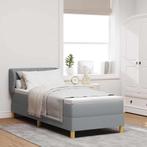 vidaXL Boxspringbed met matras creme 90x200 cm stof, 90 cm, Eenpersoons, Verzenden, Nieuw