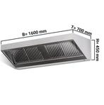GGM Gastro | Wandafzuigkap - 1600mm - met filter & lamp |, Wandschouwkap, Verzenden, Nieuw, Inbouw