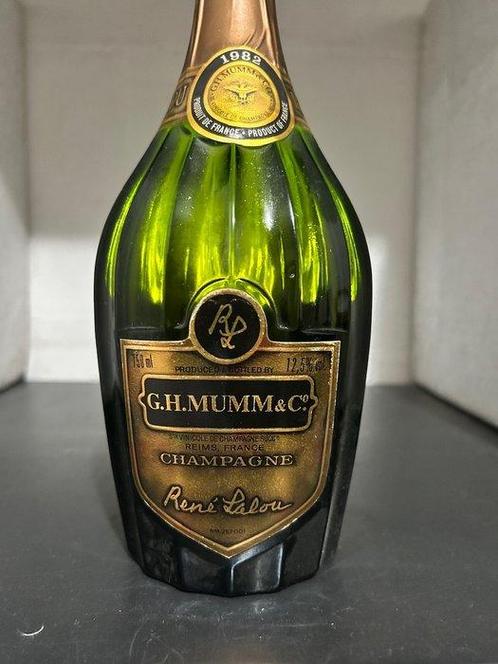 1982 G. H. Mumm, René Lalou - Champagne Brut - 1 Fles (0,75, Verzamelen, Wijnen