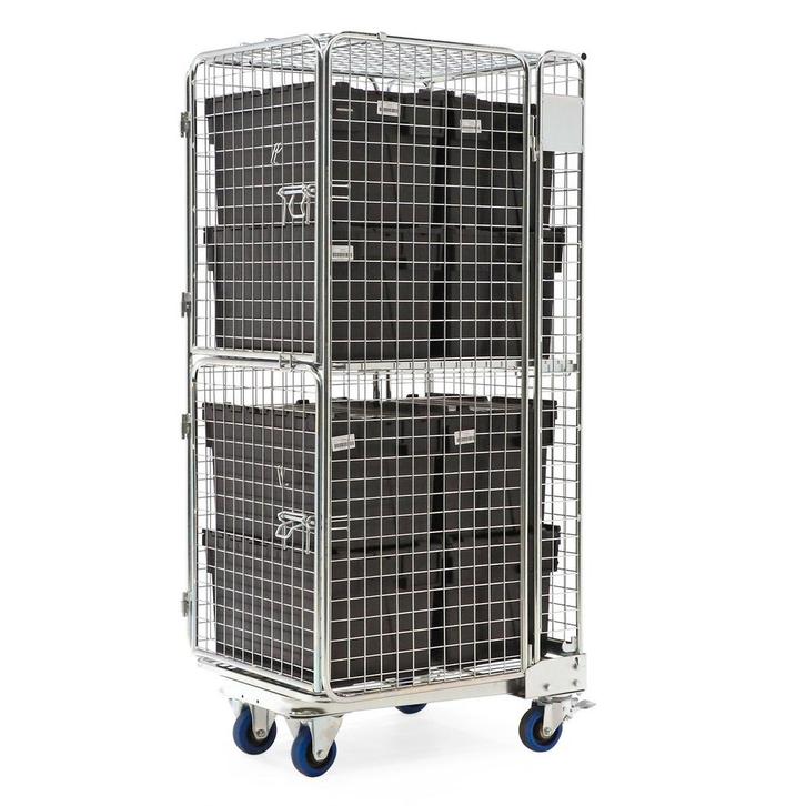 Anti-diefstal rolcontainer combinatieset incl. 8 kunststof, Doe-het-zelf en Verbouw, Transportwagens, Nieuw, Ophalen of Verzenden