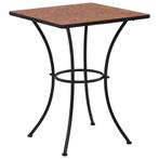 vidaXL Bistrotafel mozaïek 60 cm keramiek terracottakleurig, Tuin en Terras, Verzenden, Nieuw