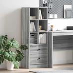 vidaXL Highboard met lade Grijs sonoma 45.5 x 34 x 127 cm, Huis en Inrichting, Kasten | Buffetkasten, Minder dan 50 cm, Verzenden