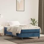 vidaXL Pocketveringmatras 90x200x20 cm fluweel donkerblauw, Verzenden, Nieuw