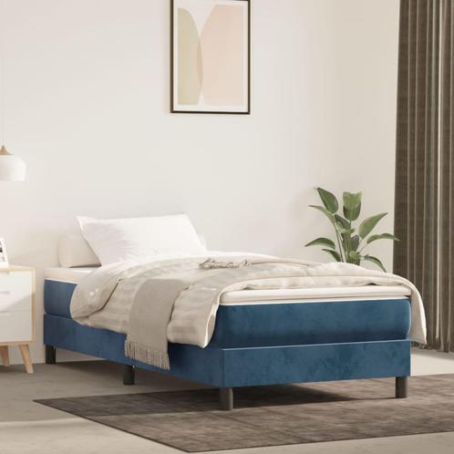 vidaXL Pocketveringmatras 90x200x20 cm fluweel donkerblauw, Huis en Inrichting, Slaapkamer | Matrassen en Bedbodems, Nieuw, Verzenden