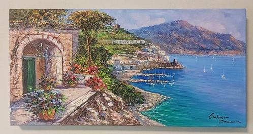 Domenico Caiazza (1953) - Amalfi, Antiek en Kunst, Kunst | Schilderijen | Klassiek