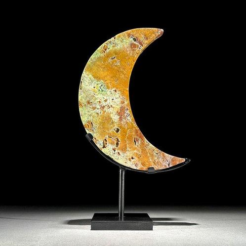GEEN RESERVE PRIJS - Prachtige Groene Smithsonite Halve maan, Antiek en Kunst, Kunst | Designobjecten