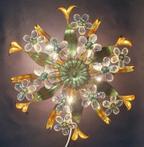 Banci Firenze - Vergulde plafondlamp met kristallen bloemen