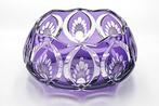 Haida art deco cut purple überfang glass bowl 1920 - Kom -, Antiek en Kunst