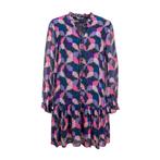 Frogbox • zigzag jurk • 36, Kleding | Dames, Verzenden, Paars, Nieuw, Maat 36 (S)