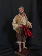 Beeldje - Pastore Napoletano - 40 cm - Hout, Aardewerk