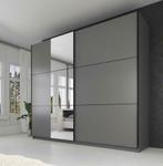 Kledingkast Grijs | Wit 236x63x210 Garderobekast met spiegel, Nieuw, 200 cm of meer, Met hangruimte, Modern