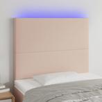 vidaXL Hoofdbord LED 90x5x118/128 cm kunstleer, Verzenden, Nieuw, Bruin, Overige materialen
