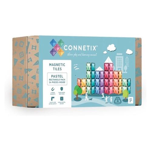 Connetix - Pastel Rectangle Pack 24 stuks - magnetisch, Kinderen en Baby's, Speelgoed | Overig
