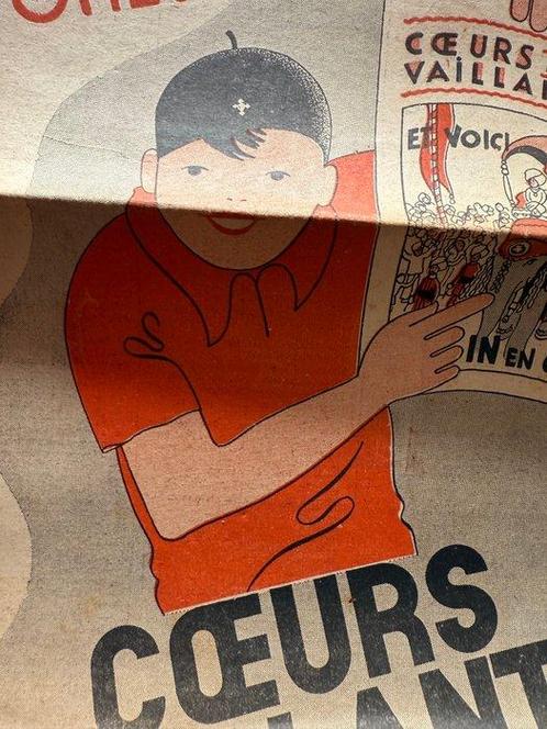 Cœurs vaillants avril 1935 avec affiche signée « atelier, Boeken, Stripboeken