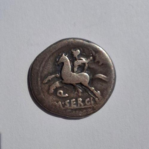 Romeinse Republiek. M. Sergius Silus, 116-115 BC. Denarius, Postzegels en Munten, Munten | Europa | Niet-Euromunten