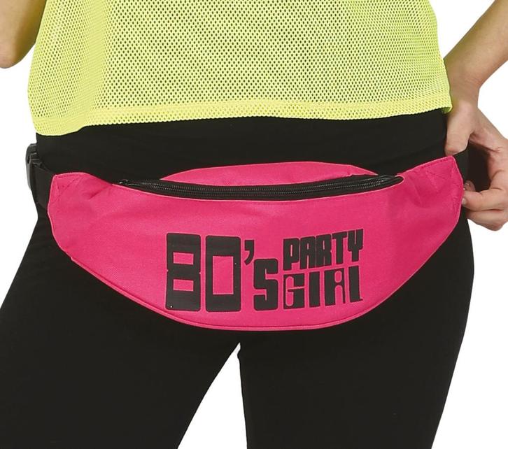 Roze Heuptasje 80S Party Girl, Hobby en Vrije tijd, Feestartikelen, Nieuw, Verzenden