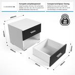 Nachtkastje set van 2 - Bijzettafel - Opbergkastje - 40x40x3, Verzenden, Zo goed als nieuw