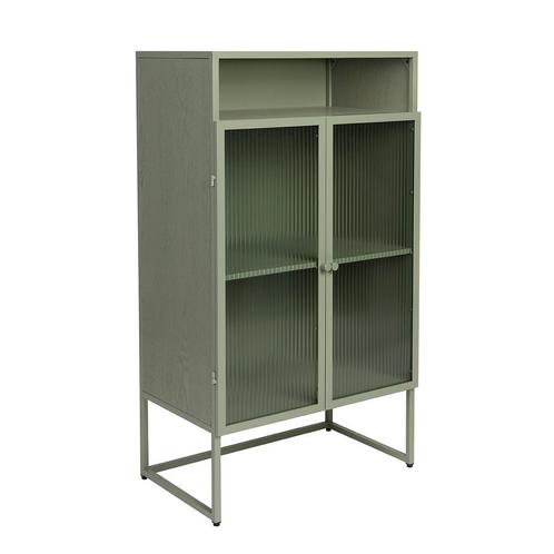 *WOONWINKEL* Lichtgroene Kast Met Ribbelglas, Huis en Inrichting, Kasten | Wandmeubels, Nieuw, Verzenden