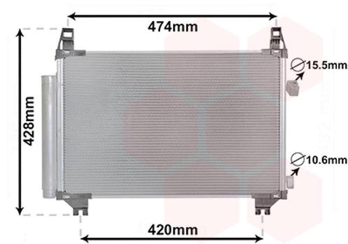 LUCHTCONDENSATOR VOOR TOYOTA YARIS HB 2011-2014 884600D210, Auto-onderdelen, Airco en Verwarming, Nieuw, Ophalen of Verzenden