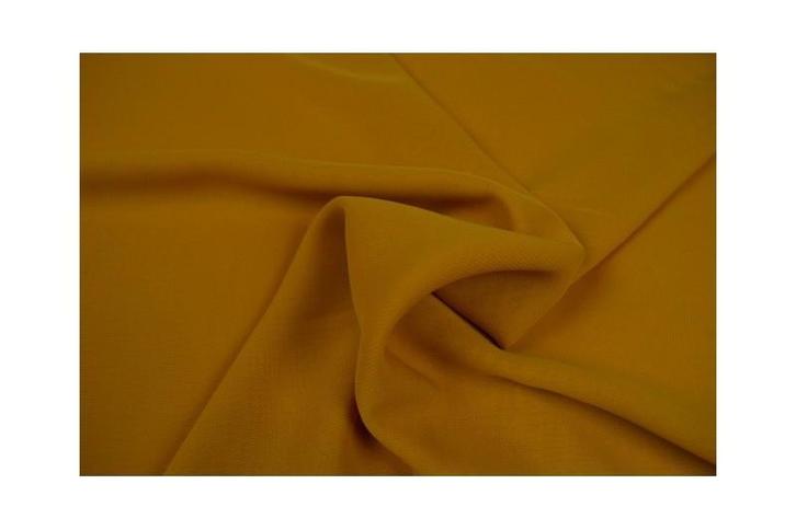 15 meter chiffon stof - Okergeel, Hobby en Vrije tijd, Stoffen en Lappen, 120 cm of meer, 200 cm of meer, Geel, Nieuw, Polyester