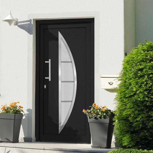 vidaXL Voordeur 98x208 cm antraciet, Doe-het-zelf en Verbouw, Deuren en Horren, Nieuw, Verzenden