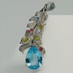 Zonder minimumprijs - Broche 925 Zilver met Natuurlijk, Sieraden, Tassen en Uiterlijk, Antieke sieraden