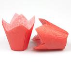 Muffin cups tulpmodel Rood 200 st., Verzenden, Nieuw
