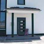 vidaXL Voordeur 100x210 cm aluminium en PVC antracietkleurig, Doe-het-zelf en Verbouw, Verzenden, Nieuw