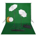 vidaXL Fotostudioset met lampen, paraplus, achtergrond en, Verzenden, Nieuw