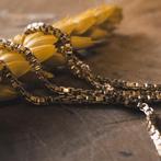 18 Krt. gouden Venetiaanse schakel ketting | 60,5 cm, Sieraden, Tassen en Uiterlijk, Kettingen, Ophalen of Verzenden, Gebruikt
