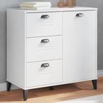 vidaXL Dressoir VIKEN 80x40x80 cm bewerkt hout wit, Huis en Inrichting, Verzenden, Nieuw, 50 tot 100 cm, 25 tot 50 cm