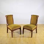 Stoel (2) - Hout, Fluweel - Victoriaanse stoelen