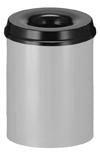 Vlamdovende papierbak 15 ltr aluminiumgrijs / zwart, Verzenden